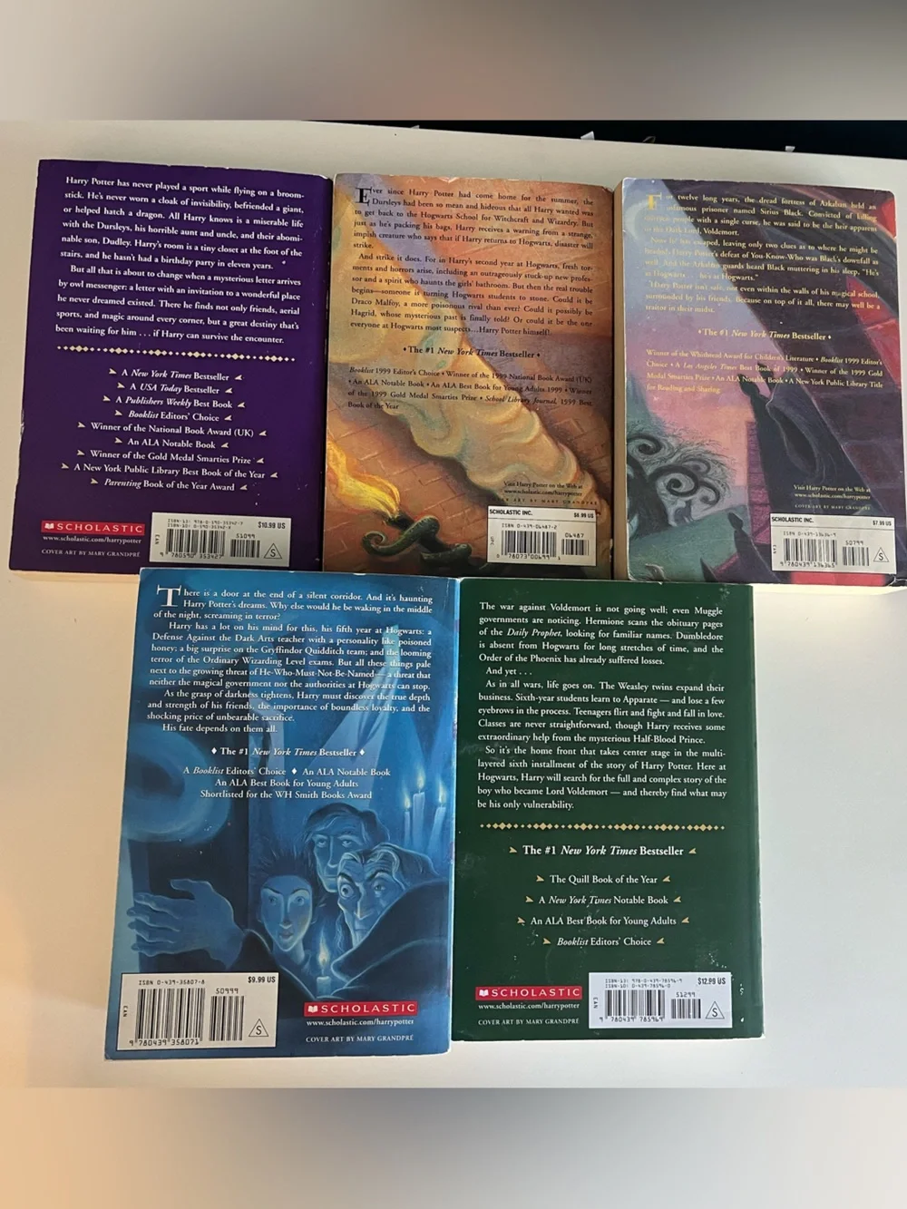 Harry Potter Book Series Collection Books 1,2,3,5,6
